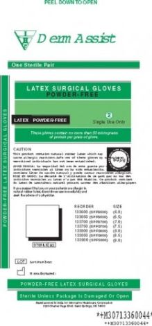 Glove, Sterile Surgical Latex, Powder Free, Textured