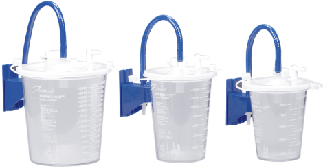 Outer Suction Canister SafeLiner® 1500 mL Sealing Lid w/DISS Assembly