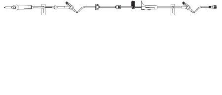 IV Bbraun Admin Set (BBraun) Univ w/2 Ultrasite, 15gtts,120''
