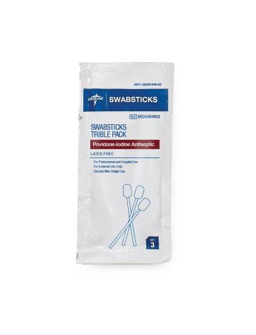 Povidone-Iodine Swabsticks (pkg/3)