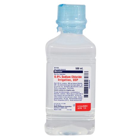 Irrigation Solution 500 mL 0.9% NaCL